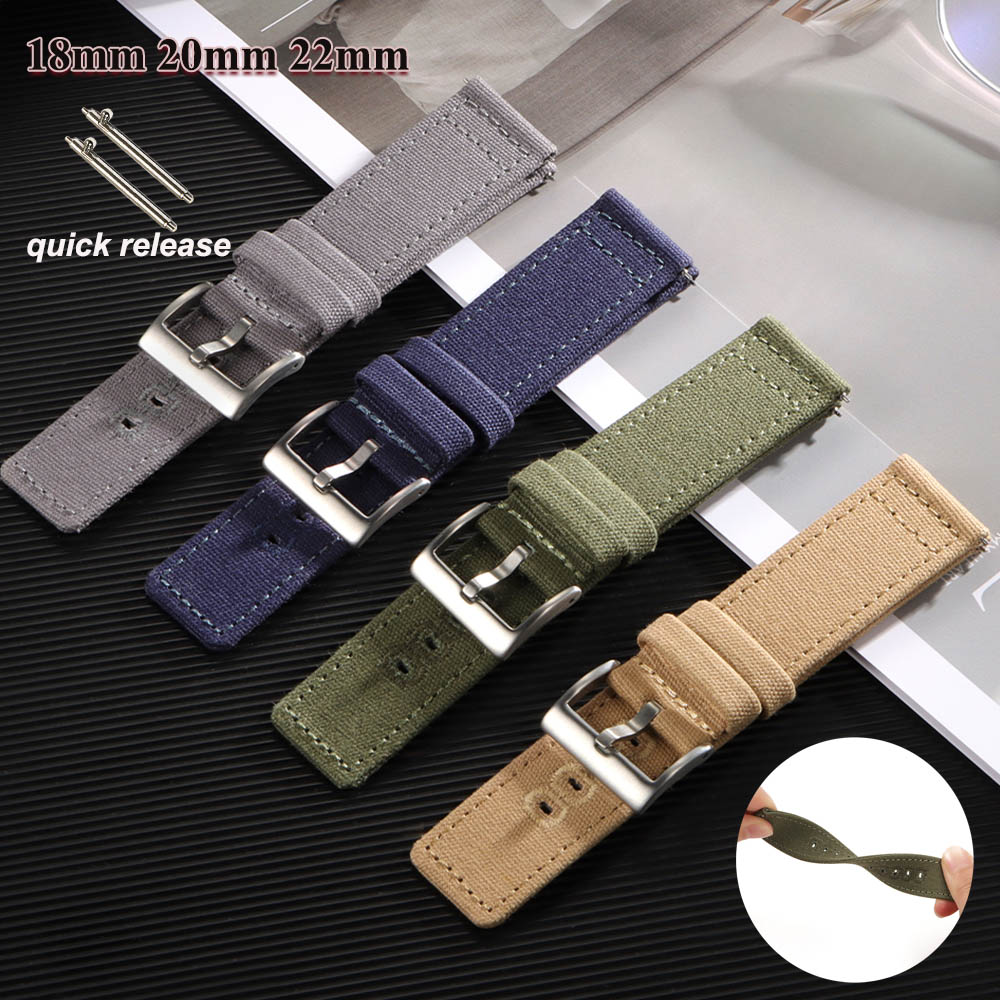 Nylon Woven Canvas Watch Band  - đánh giá và giá Canvas Strap Watch