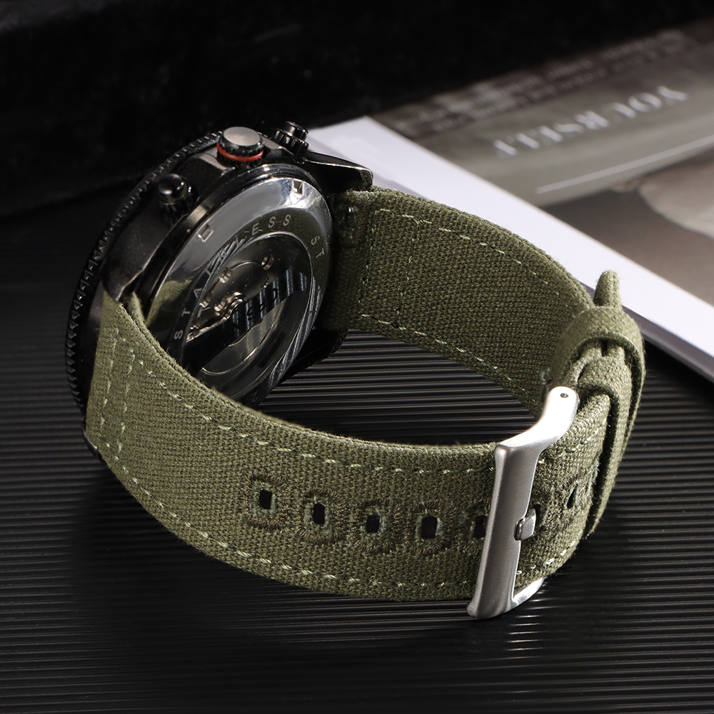 Nylon Woven Canvas Watch Band  - đánh giá và giá Canvas Strap Watch