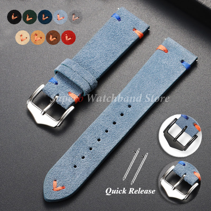 Suede Leather Watch Strap 18mm - đánh giá và giá Suede Strap Watch