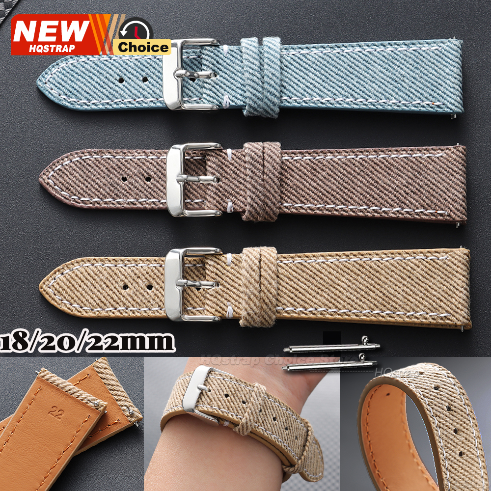 Nylon Denim Fabric Watch Strap - đánh giá và giá Canvas Strap Watch