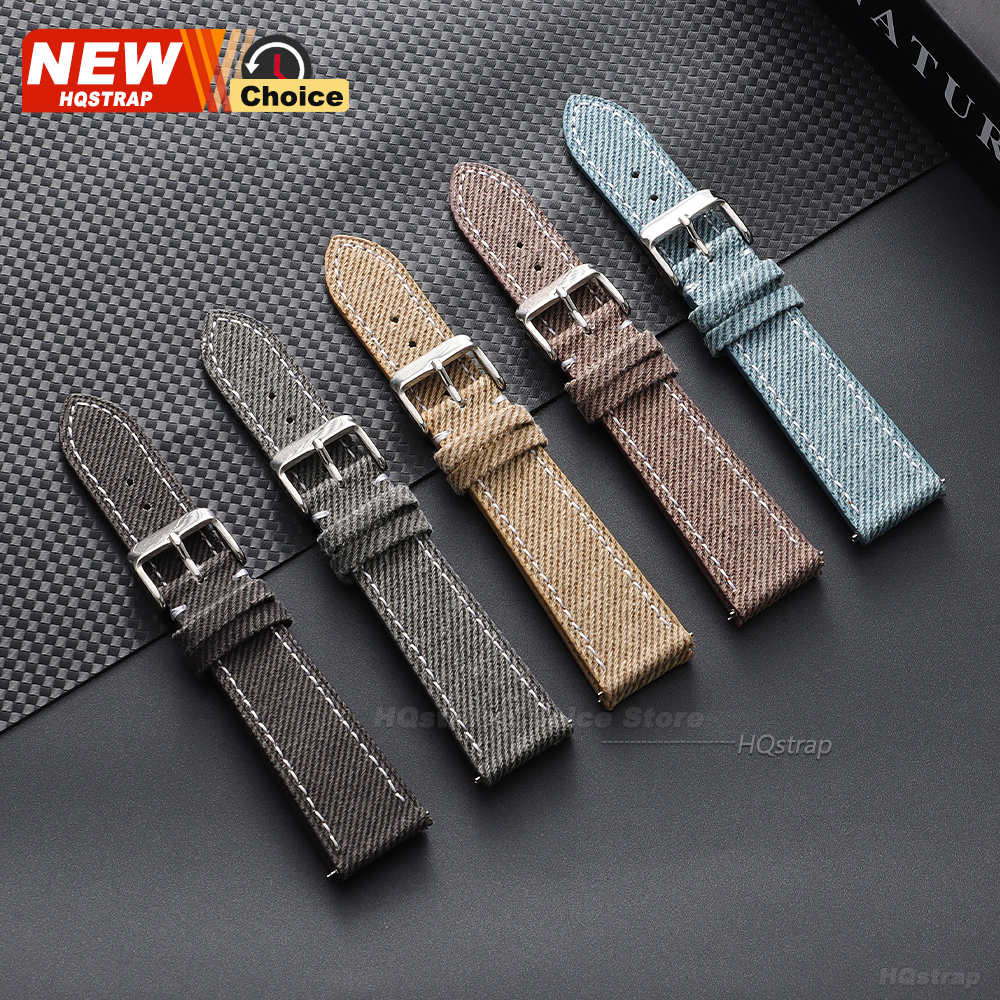 Nylon Denim Fabric Watch Strap - đánh giá và giá Canvas Strap Watch