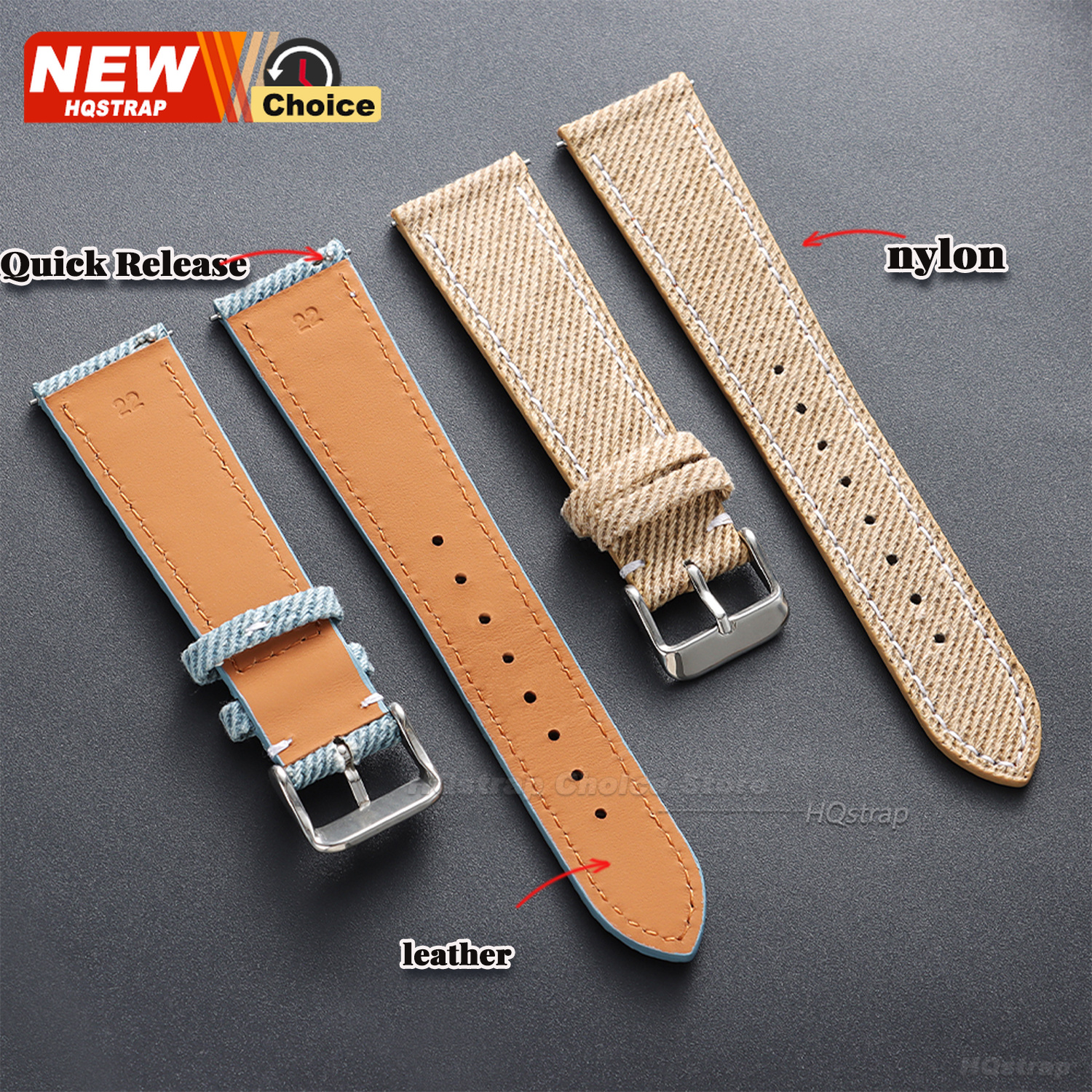 Nylon Denim Fabric Watch Strap - đánh giá và giá Canvas Strap Watch