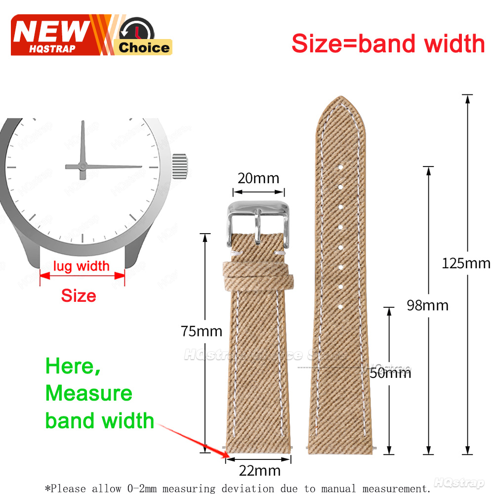 Nylon Denim Fabric Watch Strap - đánh giá và giá Canvas Strap Watch