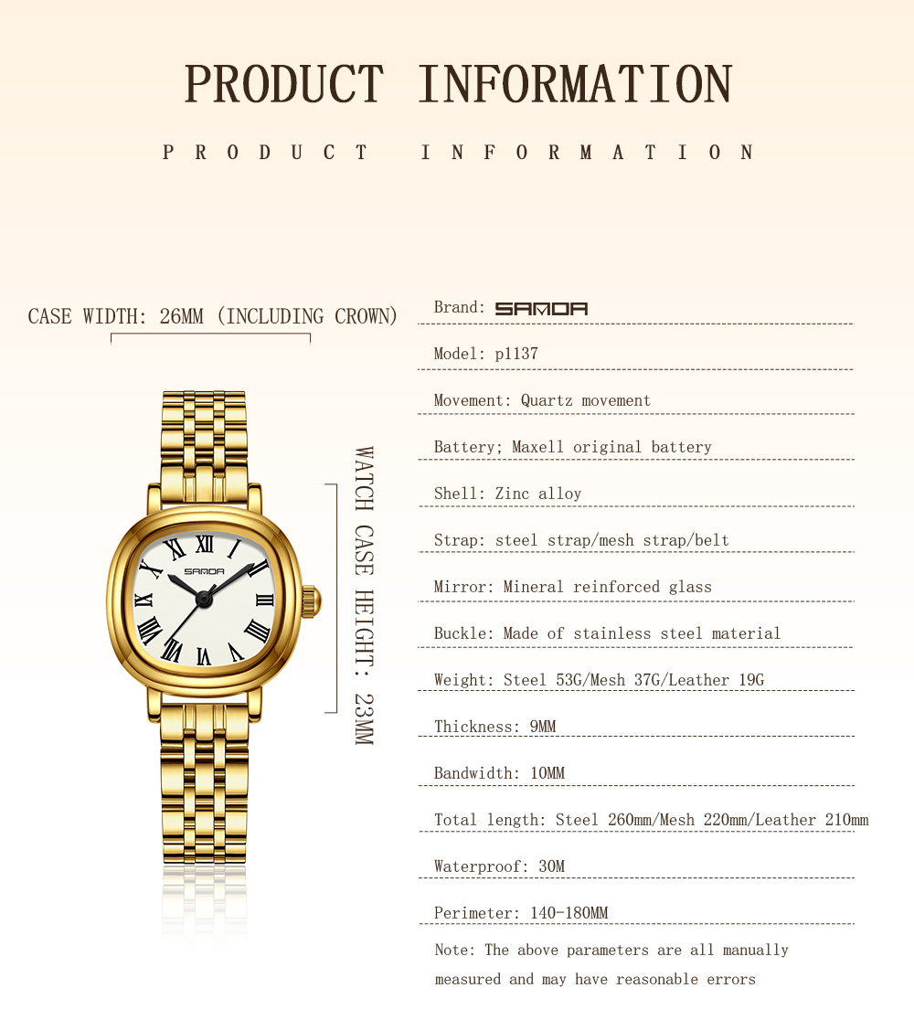 SANDA Top 1137 Women's Quartz  - đánh giá và giá Stainless Bracelet Diver