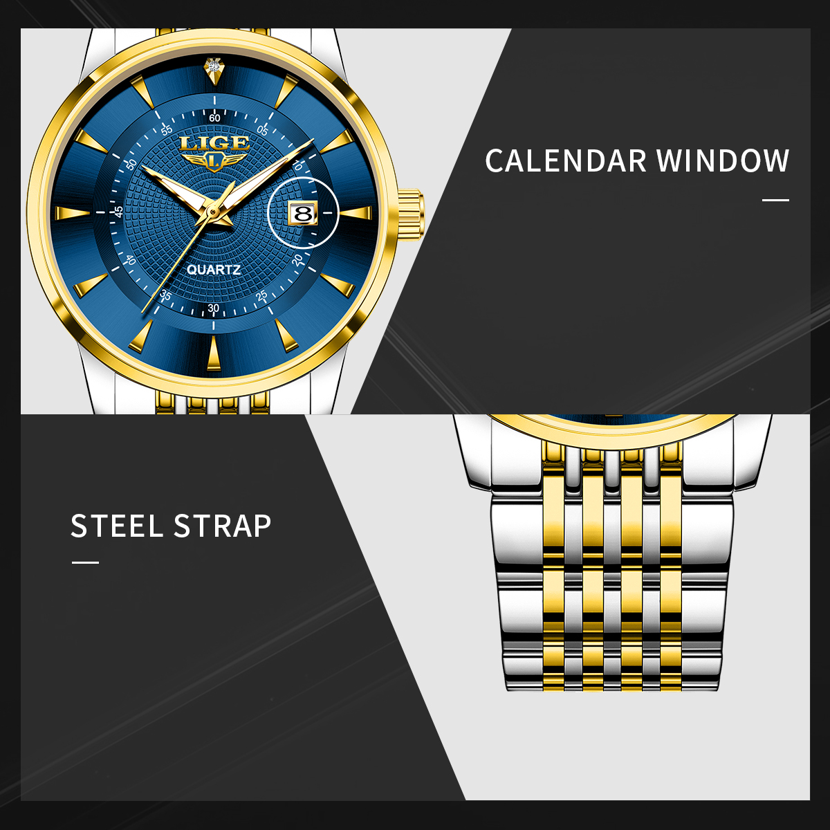 LIGE New 2025 Luxury Man Watch - đánh giá và giá Stainless Bracelet Diver