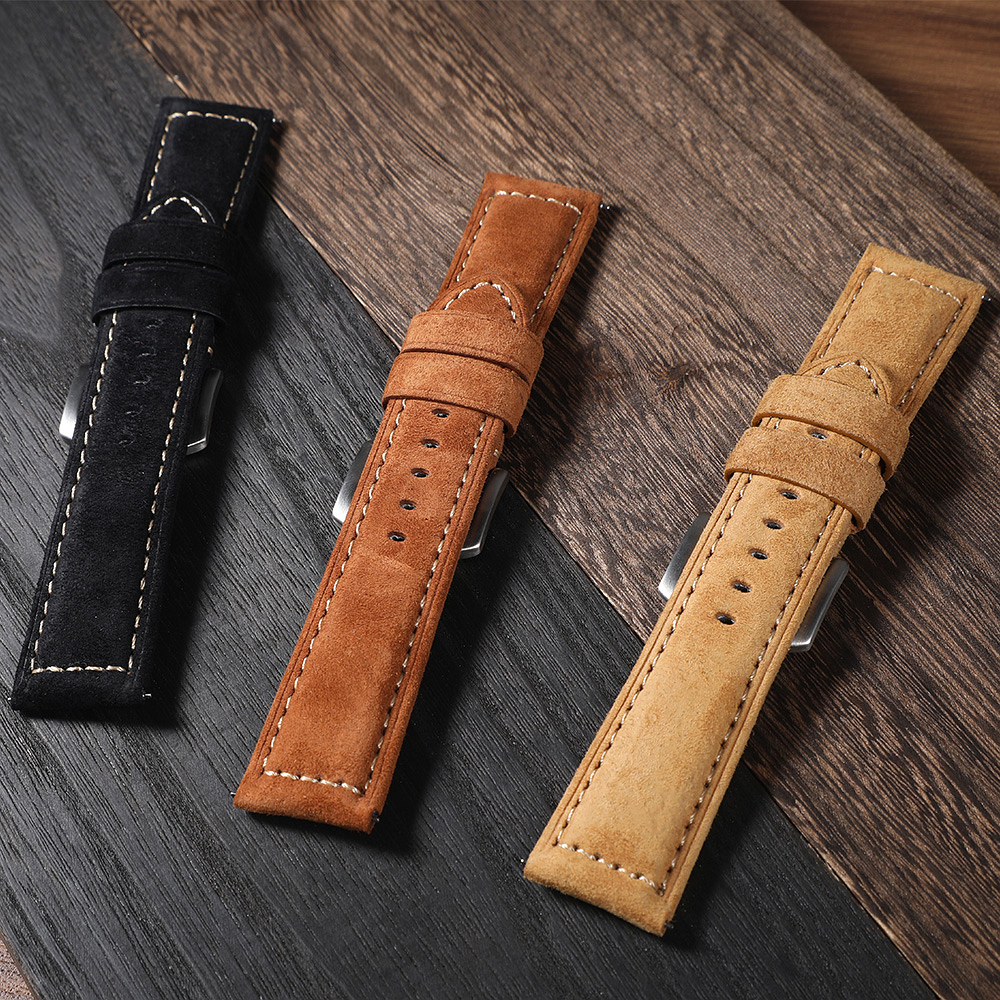 Genuine Suede Watch Strap 22mm - đánh giá và giá Suede Strap Watch