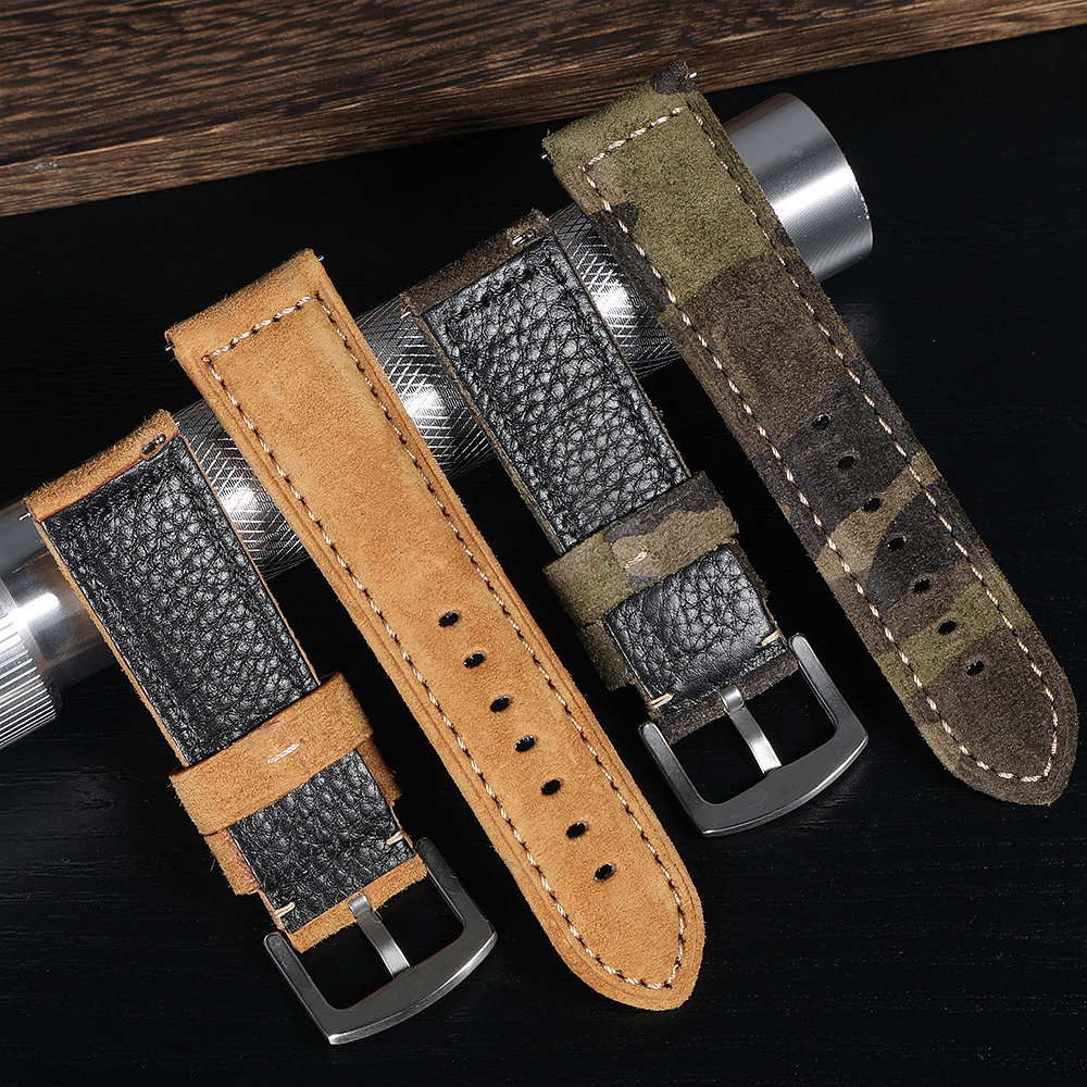 Genuine Suede Watch Strap 22mm - đánh giá và giá Suede Strap Watch