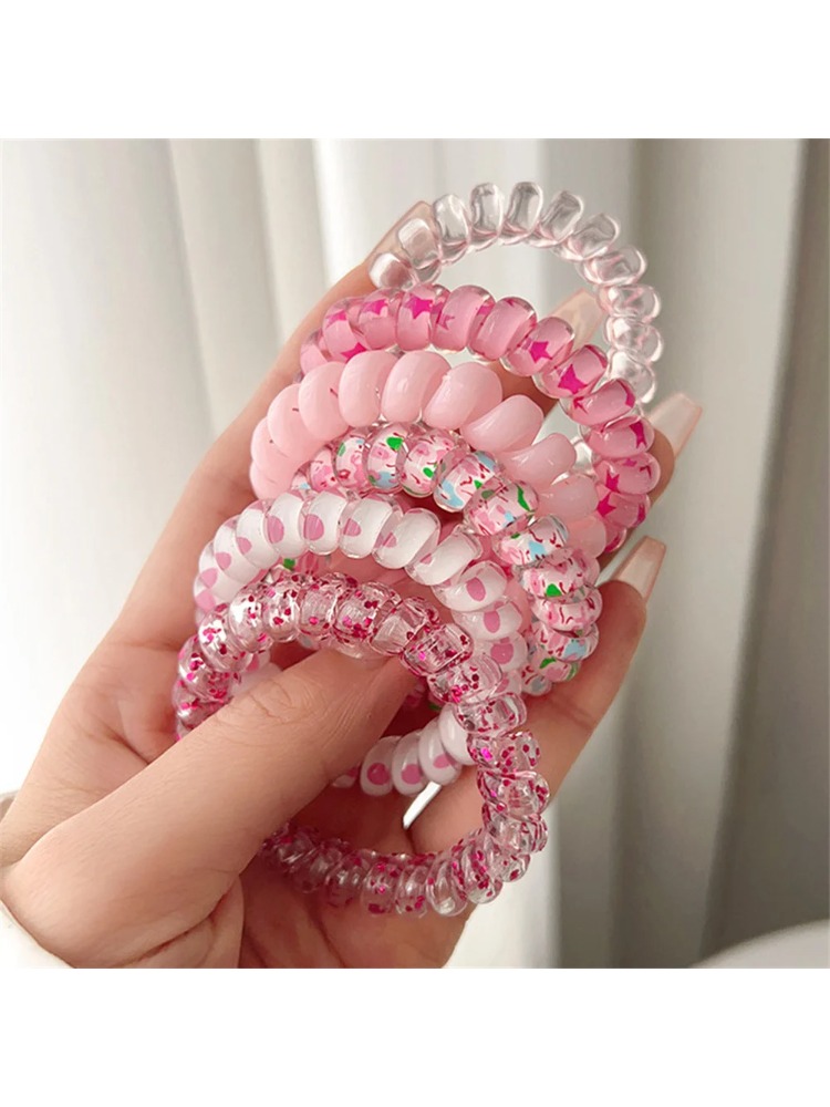 6pcs Sweet Cute Colorful Spira - đánh giá và giá Silicone Band Women