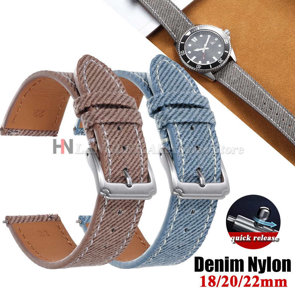 Denim Nylon Watch Strap Canvas - đánh giá và giá Canvas Strap Watch