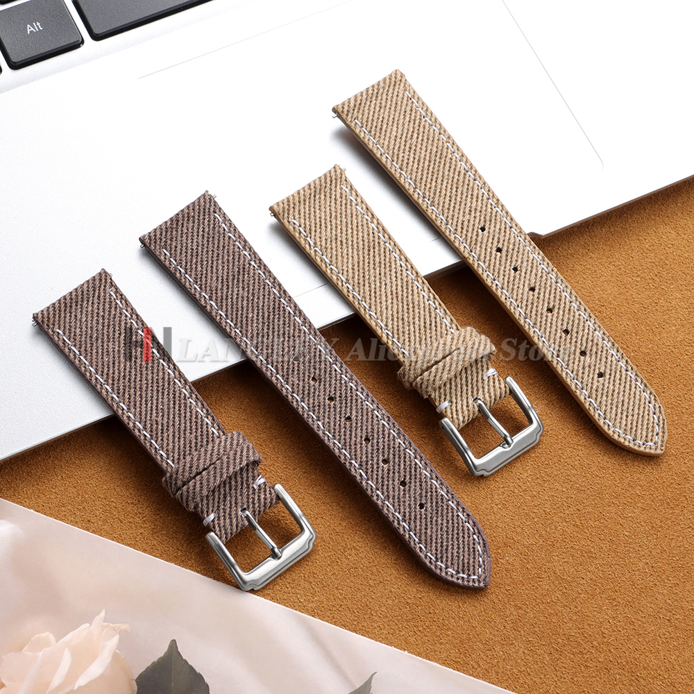 Denim Nylon Watch Strap Canvas - đánh giá và giá Canvas Strap Watch