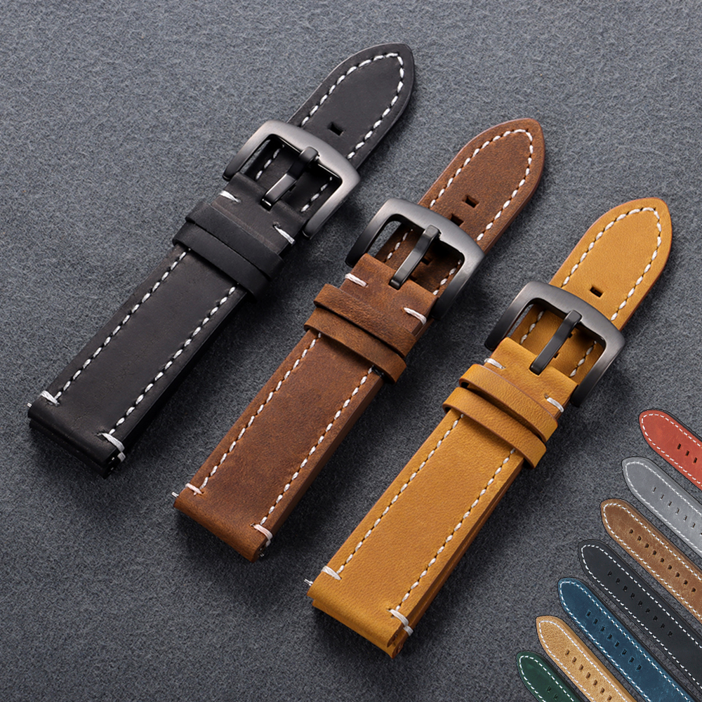 Vintage Calfskin Leather Watch - đánh giá và giá Leather Strap Quick Release