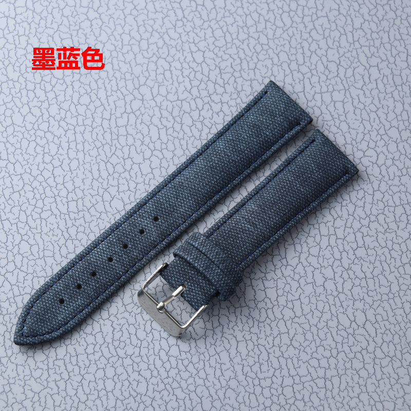 Denim Leather Strap 10mm 12mm  - đánh giá và giá Canvas Strap Watch