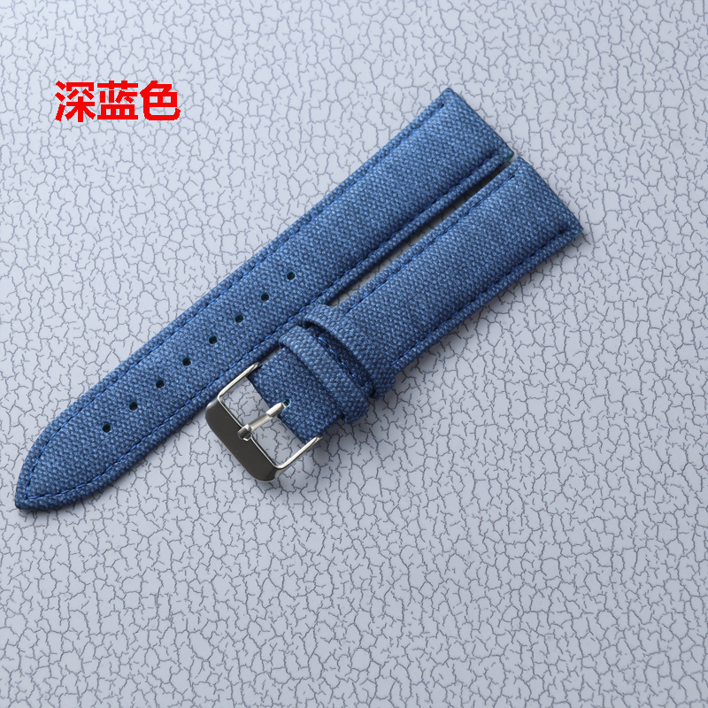 Denim Leather Strap 10mm 12mm  - đánh giá và giá Canvas Strap Watch