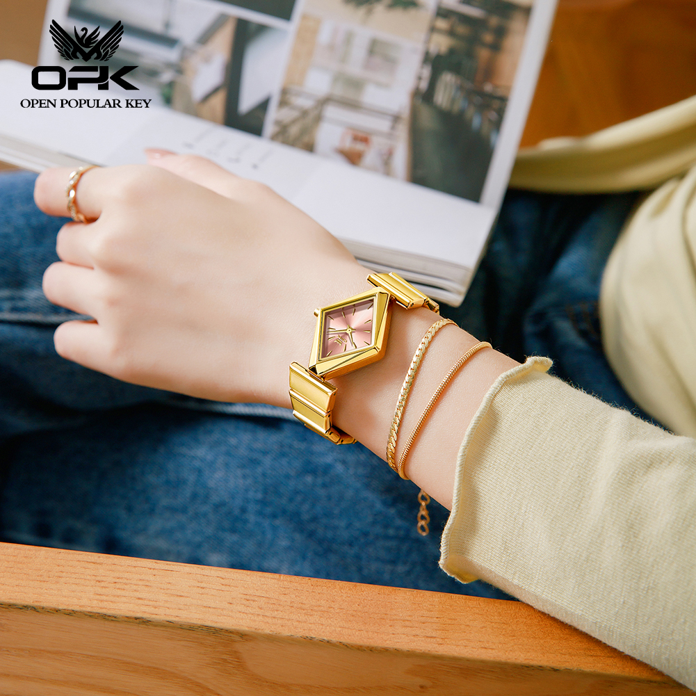 OPK 6082 Elegance Women Quartz - đánh giá và giá Stainless Bracelet Diver