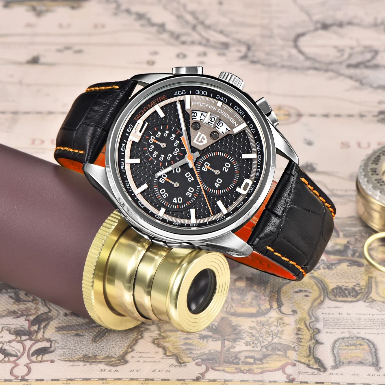 Pagani PD3306 Mens Quartz Watc - đánh giá và giá Leather Watch Band Men