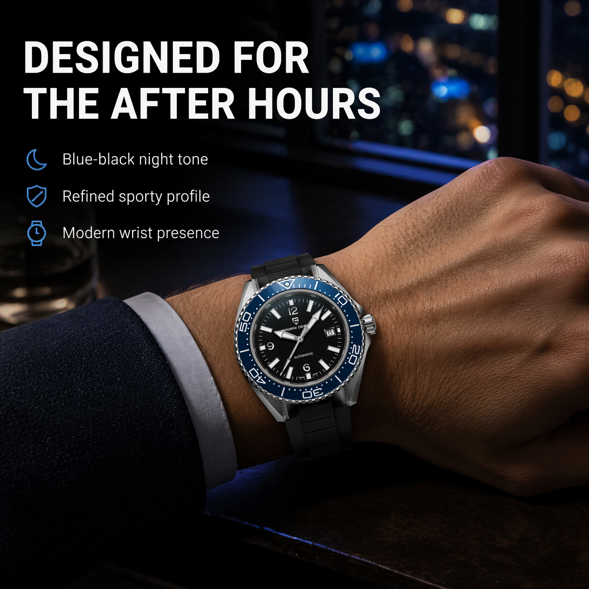 Pagani Design New Men's Mechan - đánh giá và giá Rubber Strap Diver
