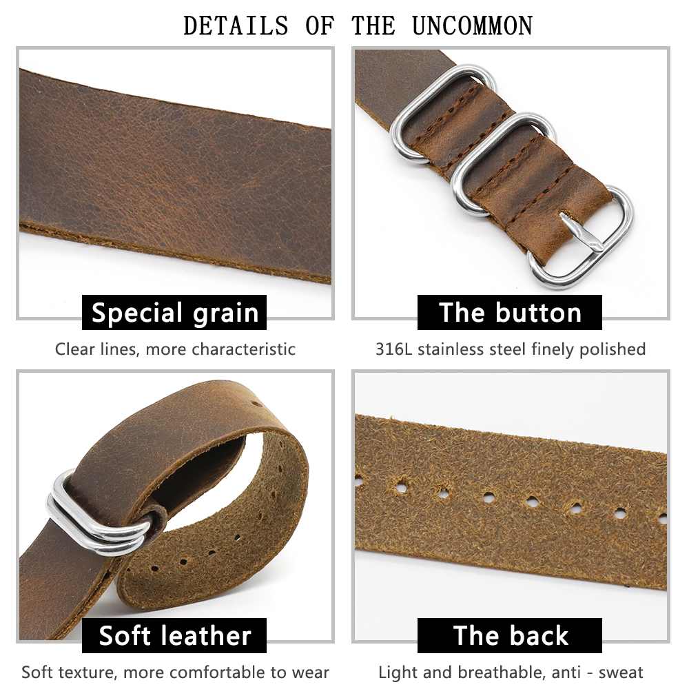 Genuine Leather Watch Band 18m - đánh giá và giá Suede Strap Watch