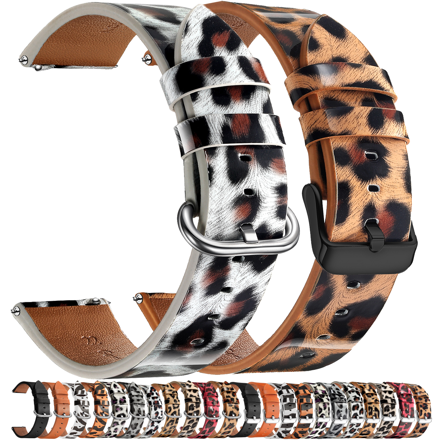 Leather Watch Band Leopard Qui - đánh giá và giá Leather Strap Quick Release