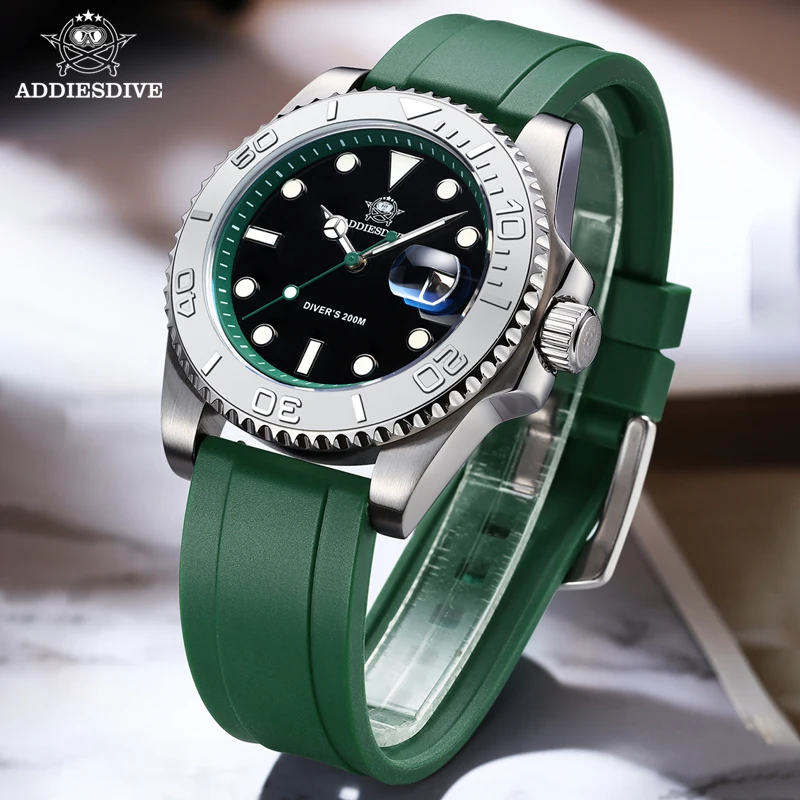ADDIESDIVE Rotatable Ceramic B - đánh giá và giá Rubber Strap Diver