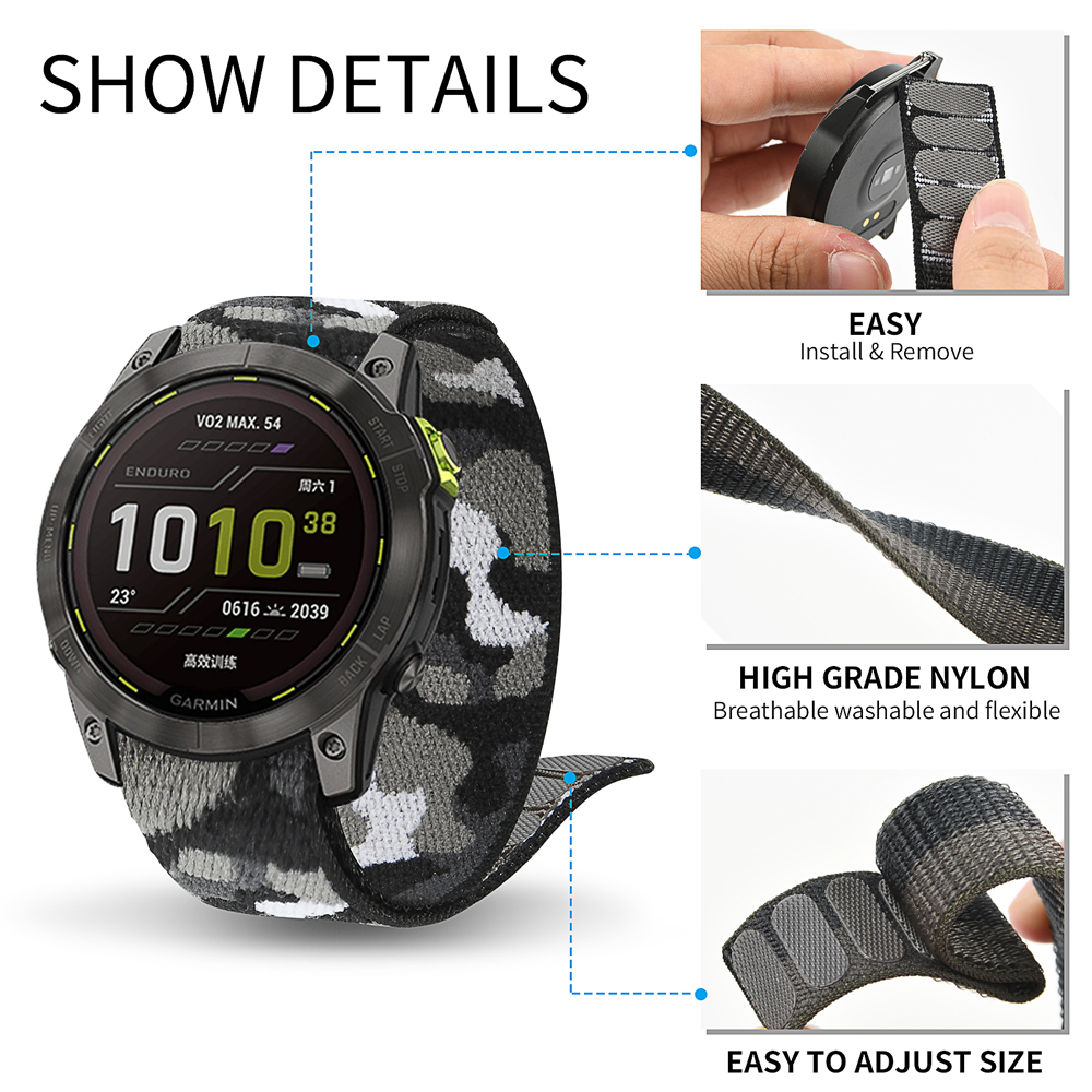 22mm 26mm Nylon QuickFit Strap - đánh giá và giá Sport Loop Velcro
