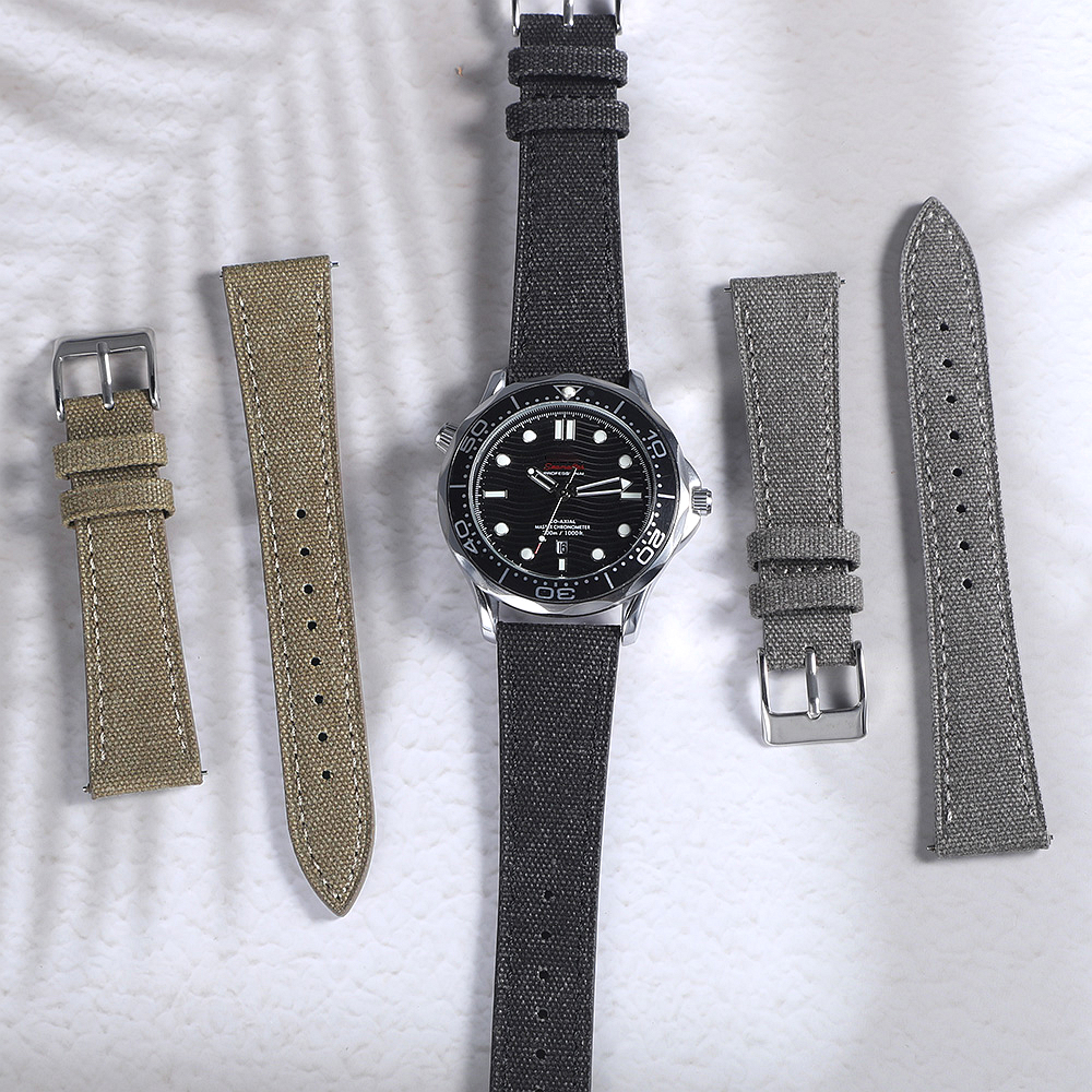 Handcrafted Slim Watch Strap 2 - đánh giá và giá Canvas Strap Watch