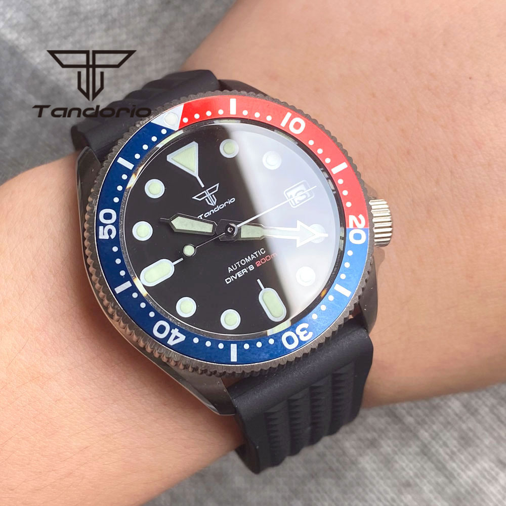 Tandorio NH35A 37mm Automatic  - đánh giá và giá Rubber Strap Diver