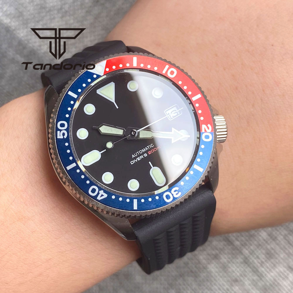 Tandorio NH35A 37mm Automatic  - đánh giá và giá Rubber Strap Diver
