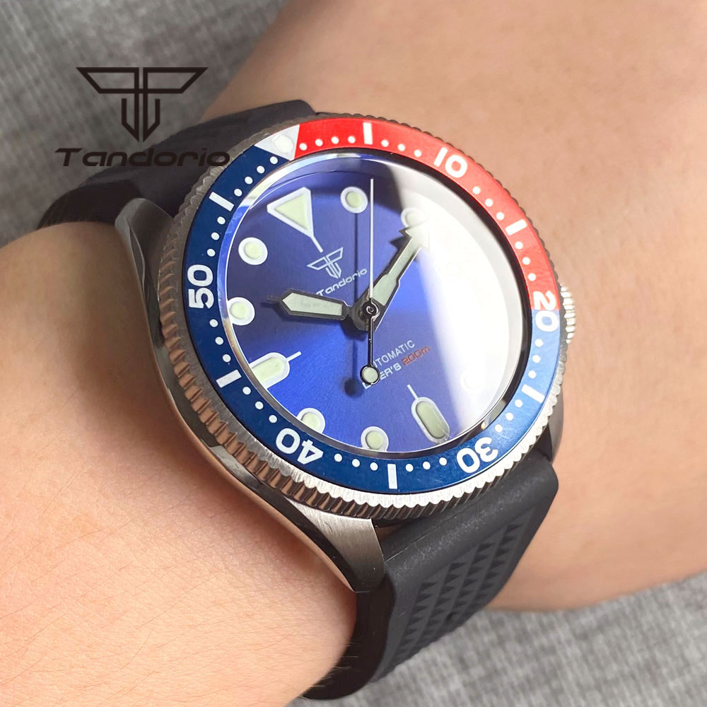 Tandorio NH35A 37mm Automatic  - đánh giá và giá Rubber Strap Diver
