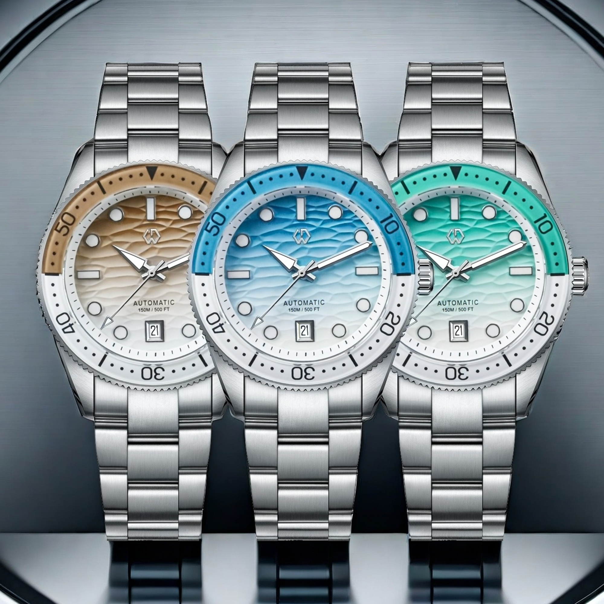 40mm Diver Watch Texture Men's - đánh giá và giá Rubber Strap Diver
