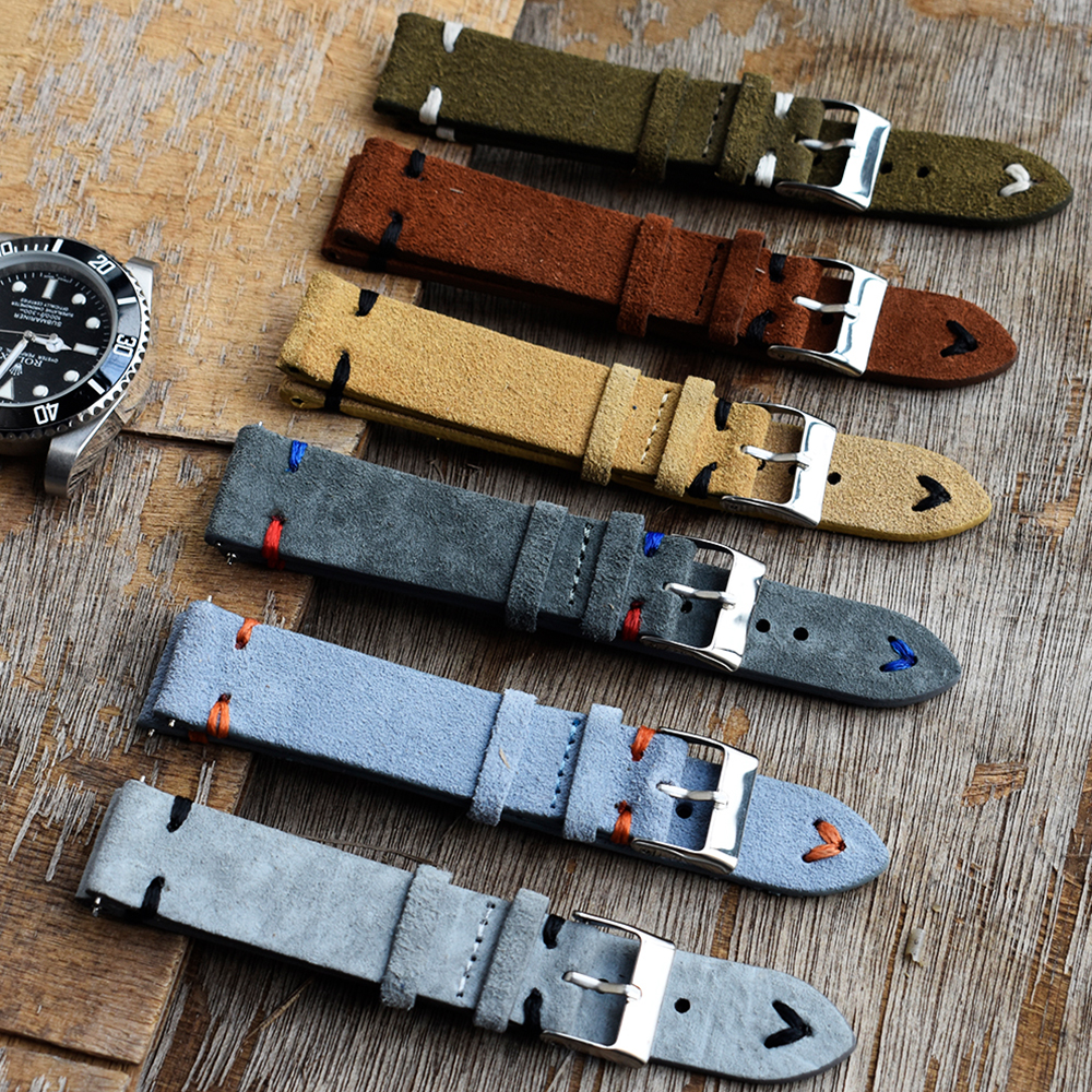 High Quality Vintage Suede Lea - đánh giá và giá Suede Strap Watch