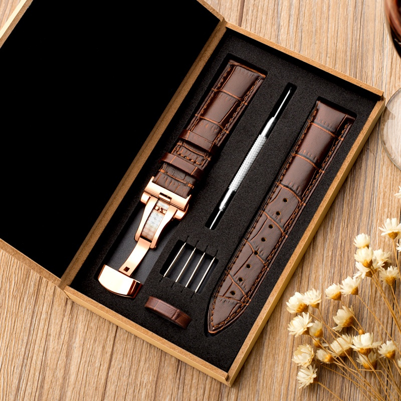 Watchband 18mm 19mm 20mm 21mm  - đánh giá và giá Butterfly Clasp Deployant