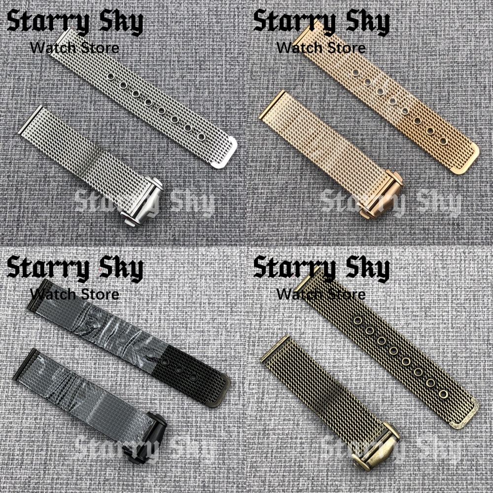 Starry Sky New 20mm Silver/Ros - đánh giá và giá Mesh Strap Metal