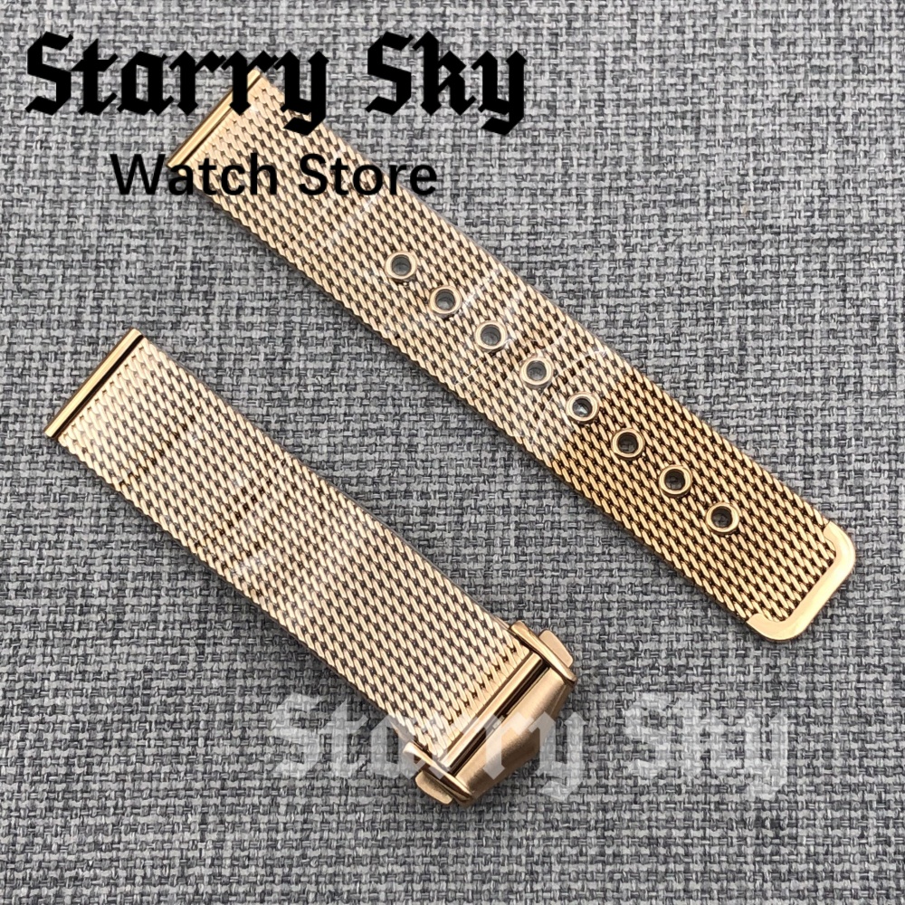 Starry Sky New 20mm Silver/Ros - đánh giá và giá Mesh Strap Metal