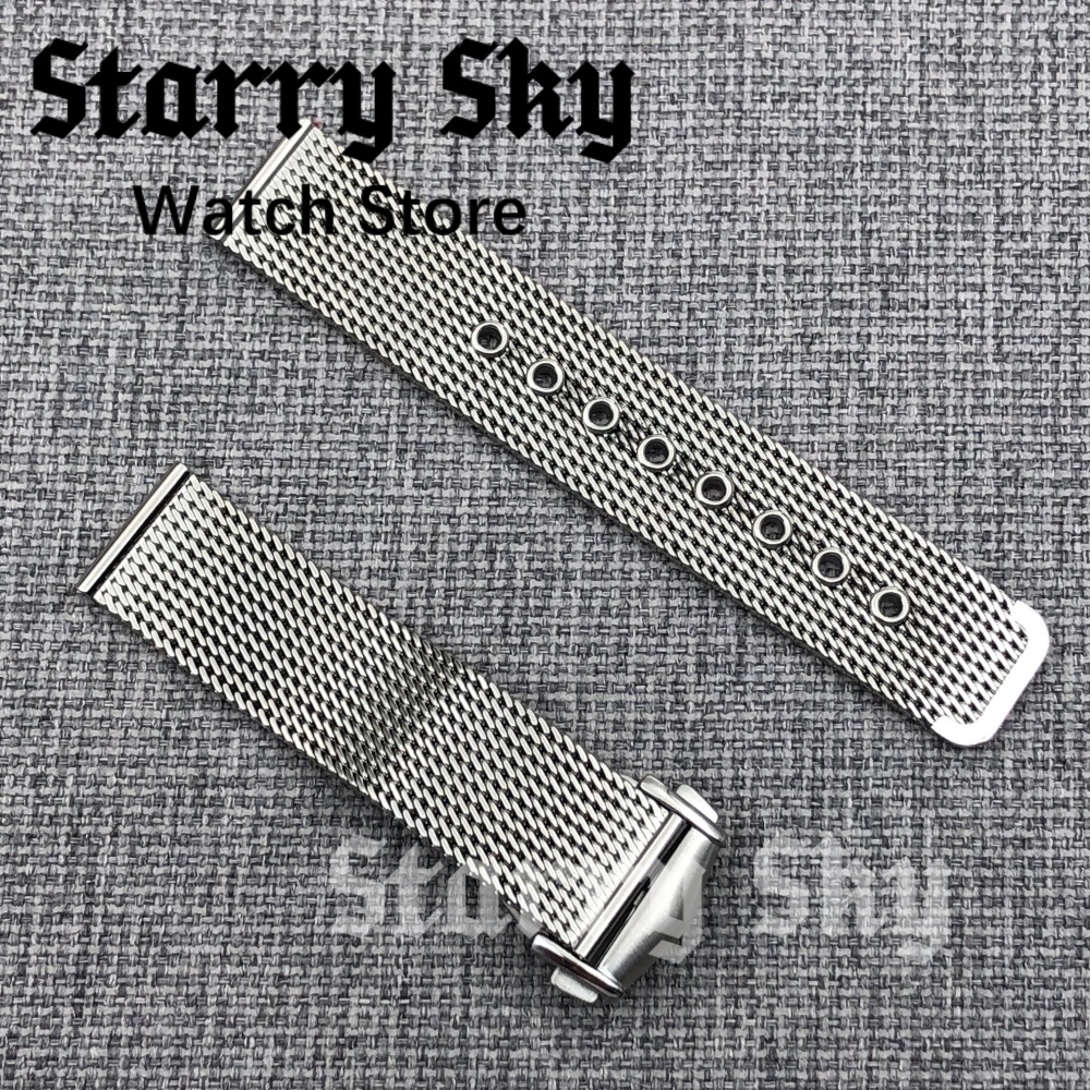 Starry Sky New 20mm Silver/Ros - đánh giá và giá Mesh Strap Metal