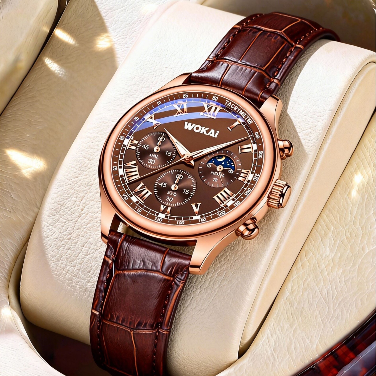 Luxury Men Business Watches Fa - đánh giá và giá Leather Watch Band Men