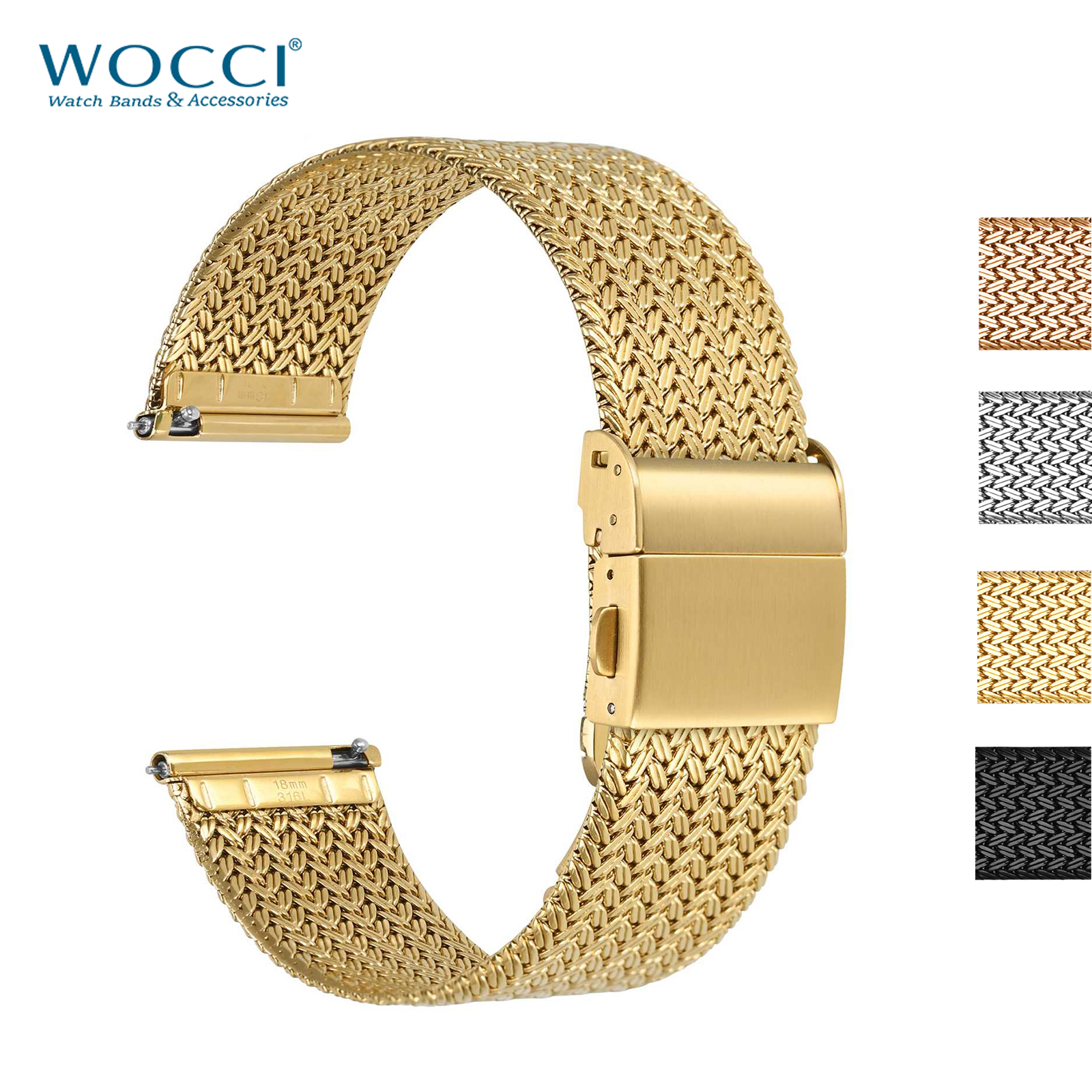 WOCCI Metal Watch Bands 316L S - đánh giá và giá Mesh Strap Metal